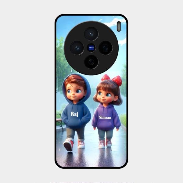 Couple Glass Case Cover For Vivo X200 5G