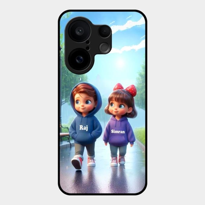 Couple Glass Case Cover For Vivo X200 Fe 5G