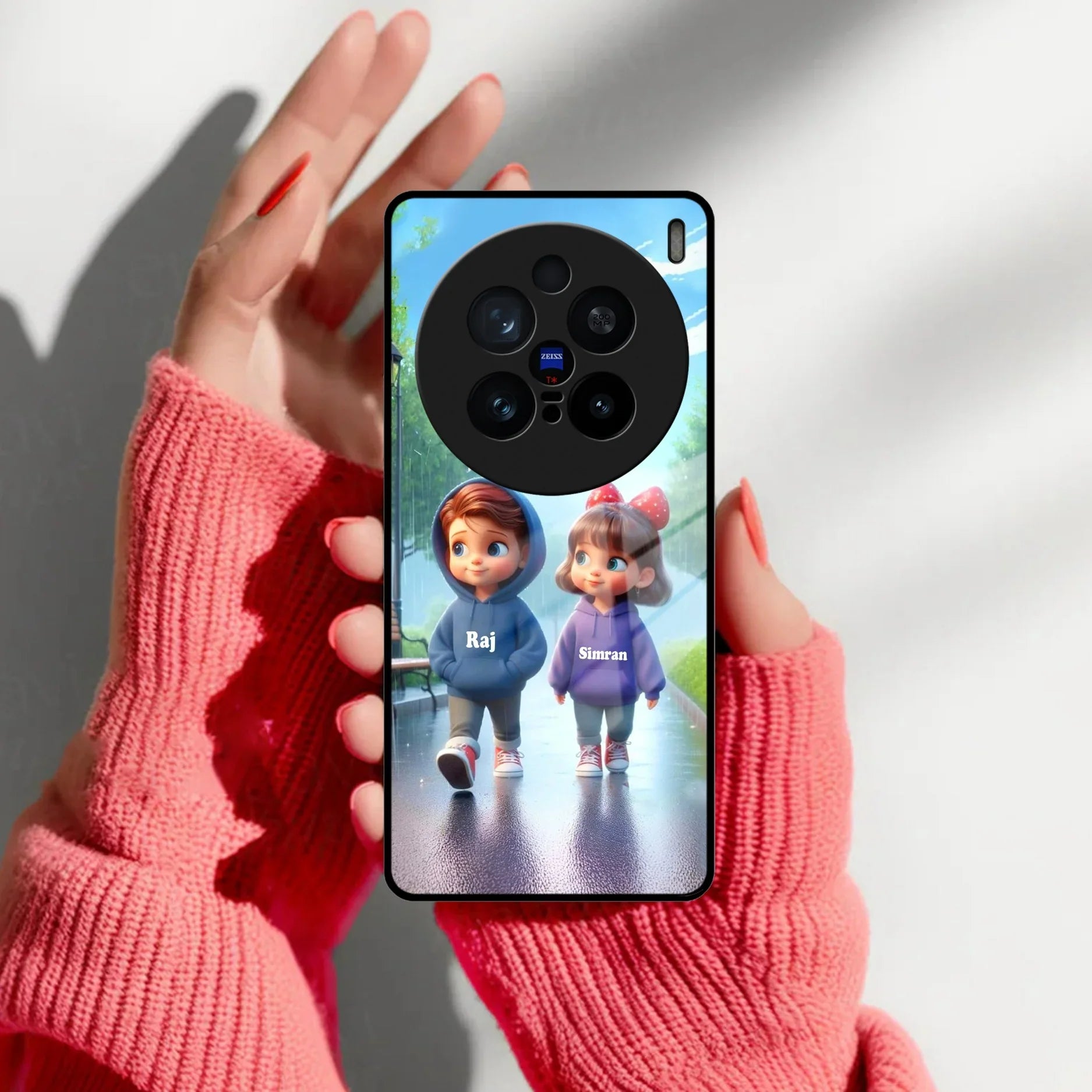 Couple Glass Case Cover For Vivo - ShopOnCliQ