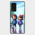 Couple Glass Case Cover For Vivo X60 Pro 5G