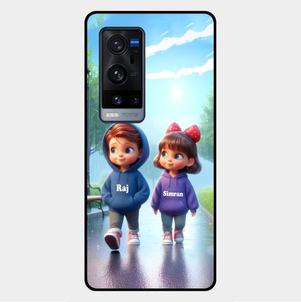 Couple Glass Case Cover For Vivo X60 Pro Plus 5G