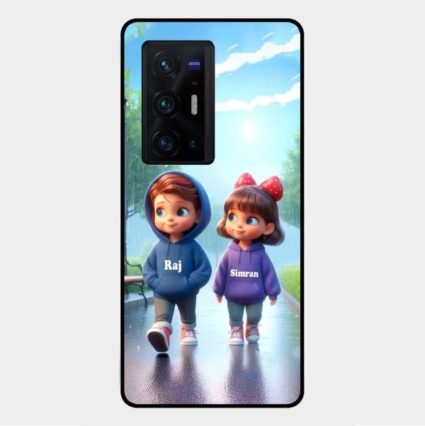 Couple Glass Case Cover For Vivo X70 Pro Plus 5G