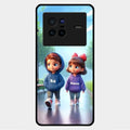 Couple Glass Case Cover For Vivo X80 5G
