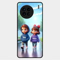 Couple Glass Case Cover For Vivo X90 5G
