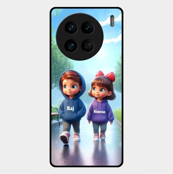 Couple Glass Case Cover For Vivo X90 Pro 5G
