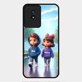 Couple Glass Case Cover For Vivo Y02T