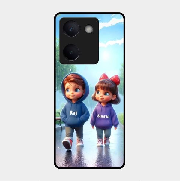 Couple Glass Case Cover For Vivo Y200 Pro 5G