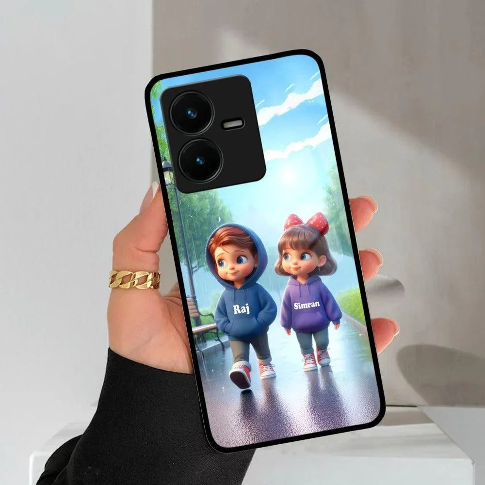 Couple Glass Case Cover For Vivo - ShopOnCliQ