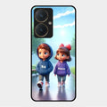 Couple Glass Case Cover For Vivo Y27