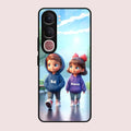 Couple Glass Case Cover For Vivo Y31 5G