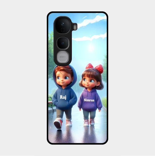 Couple Glass Case Cover For Vivo Y400 Pro 5G
