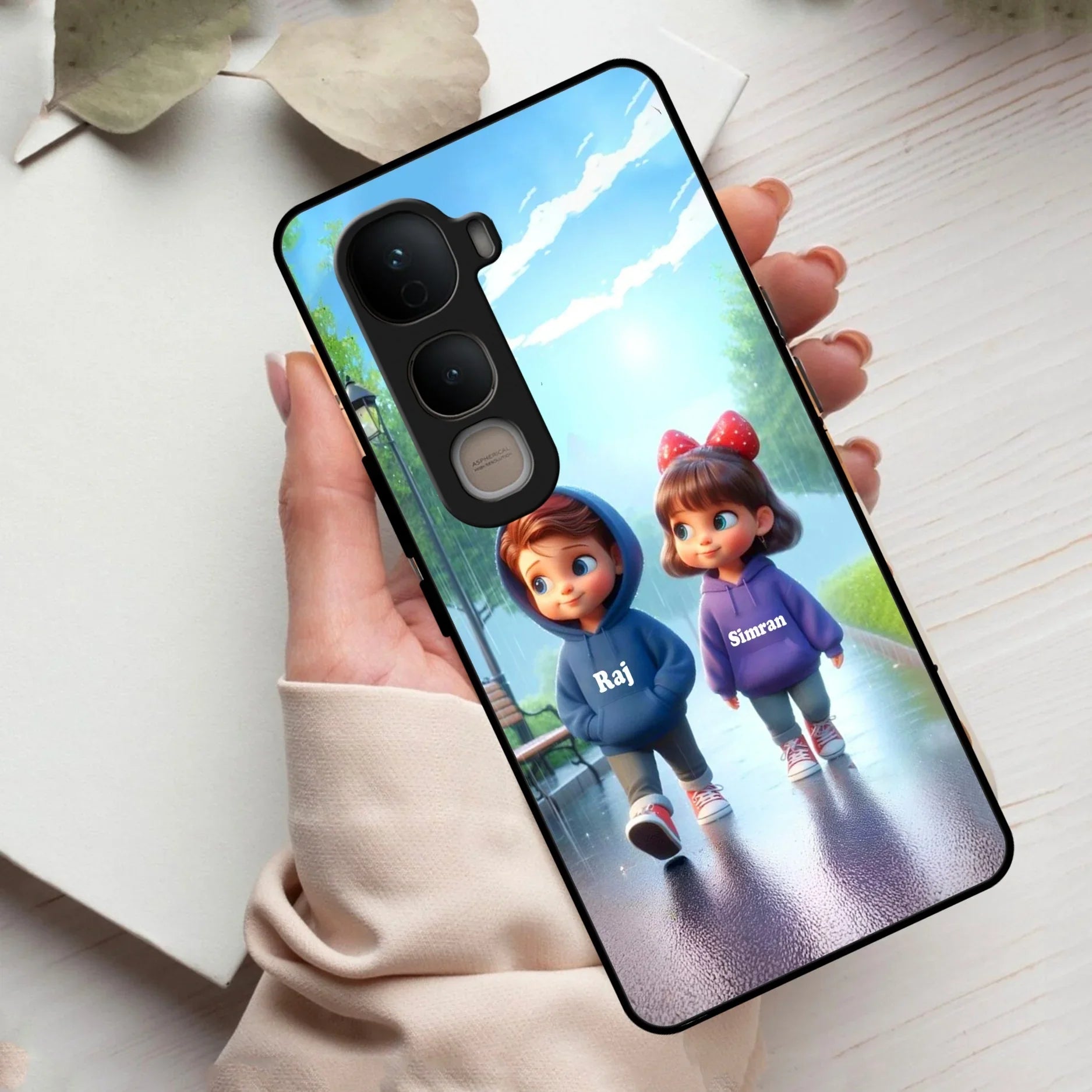 Couple Glass Case Cover For Vivo - ShopOnCliQ