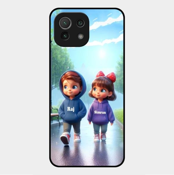 Couple Glass Case Cover For Xiaomi Mi 11 Lite
