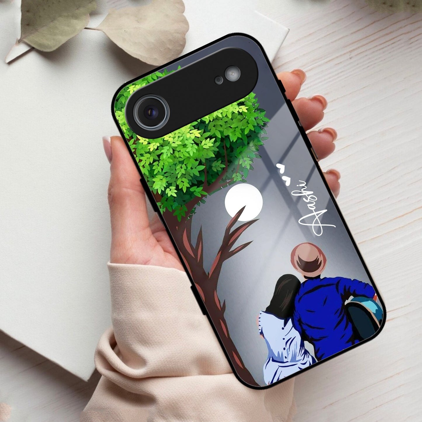 Couple Customized Glass Case Cover For iPhone