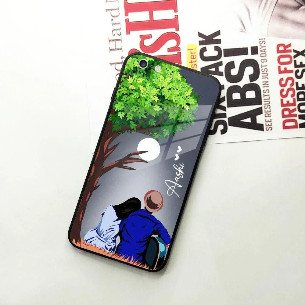 Couple Customized Glass Case Cover For iPhone - ShopOnCliQ