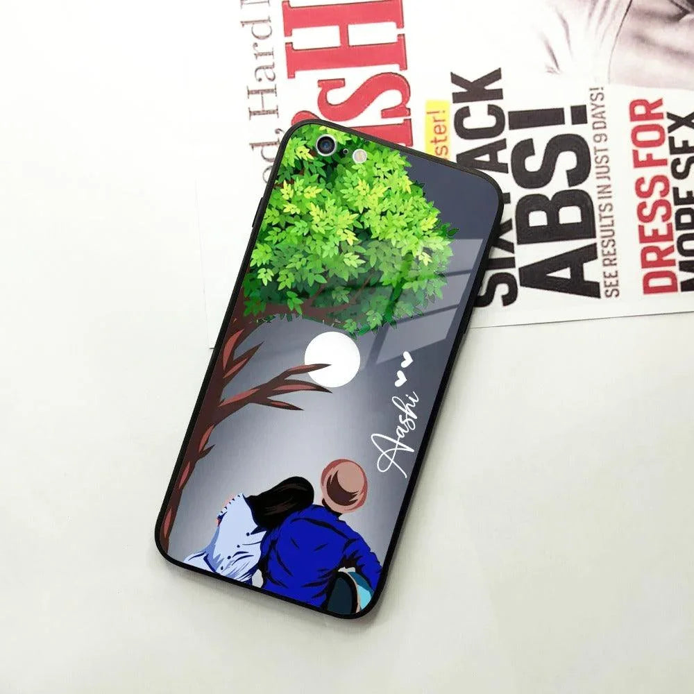 Couple Customized Glass Case Cover For iPhone - ShopOnCliQ