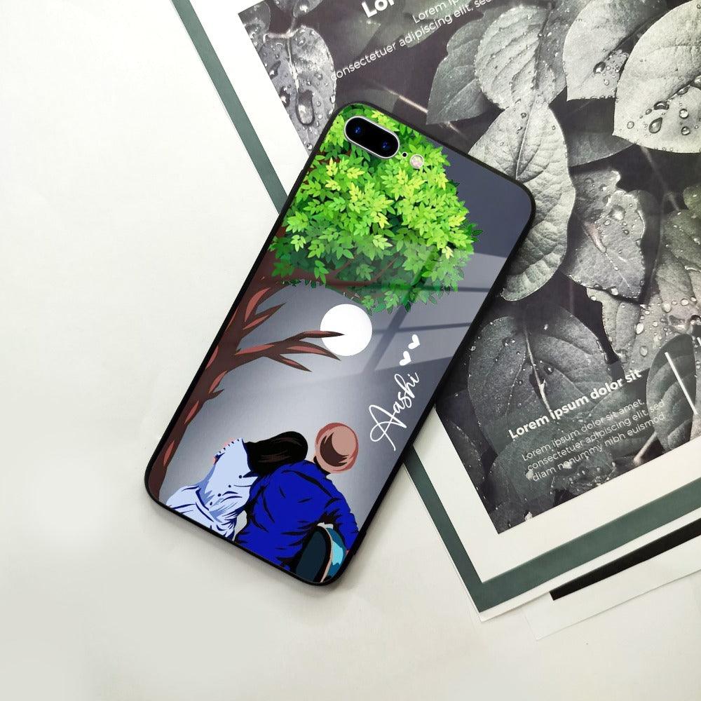 Couple Customized Glass Case Cover For iPhone