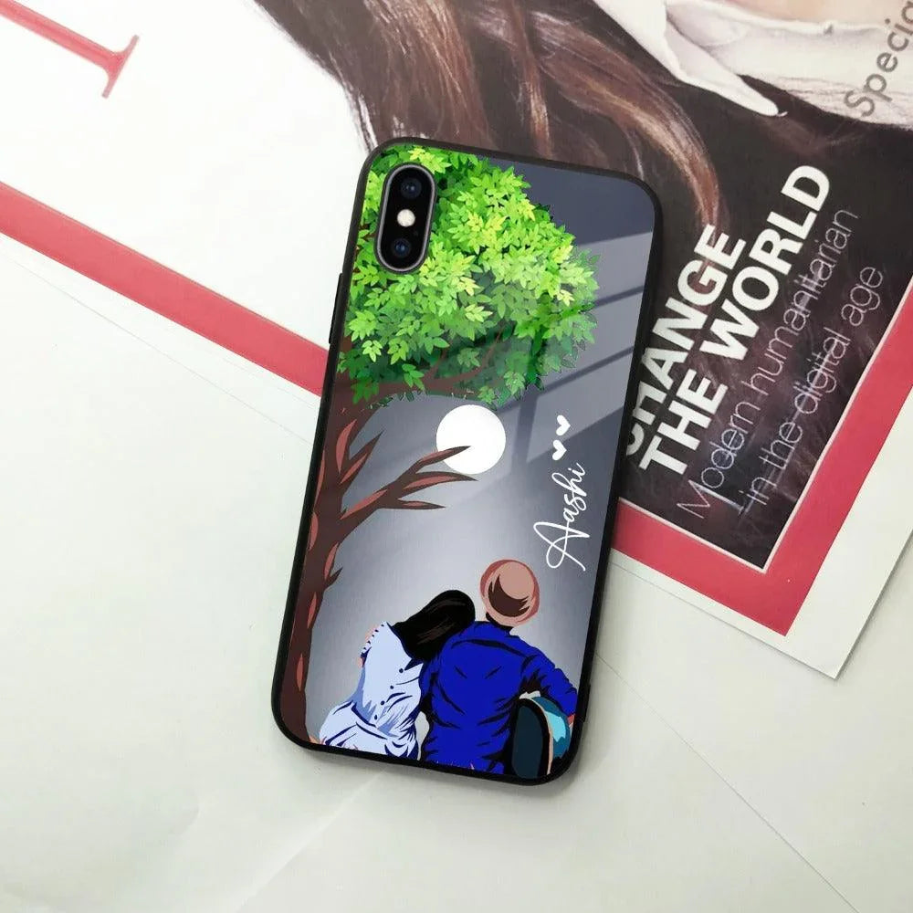 Couple Customized Glass Case Cover For iPhone - ShopOnCliQ