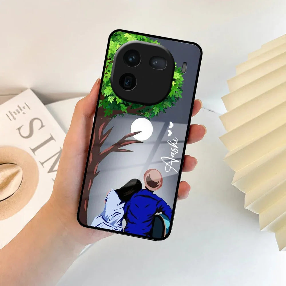 Couple Glass Case Cover For iQOO - ShopOnCliQ