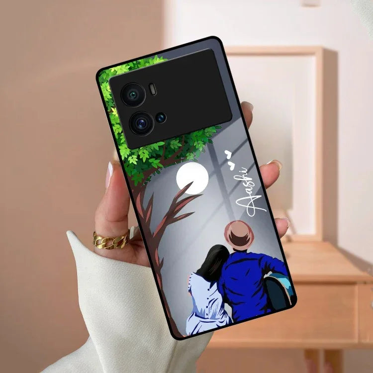 Couple Glass Case Cover For Vivo - ShopOnCliQ