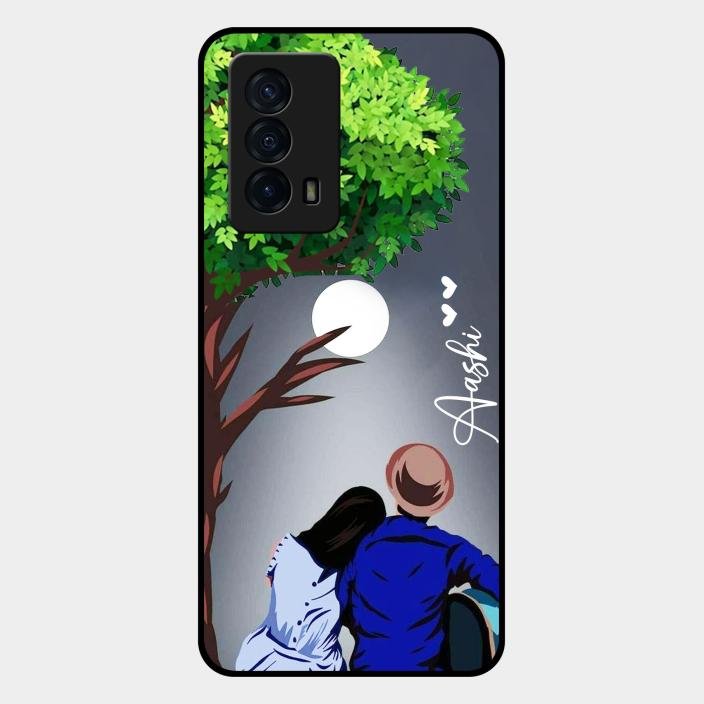 couple glass case cover v2 for Iqoo Z5 5G