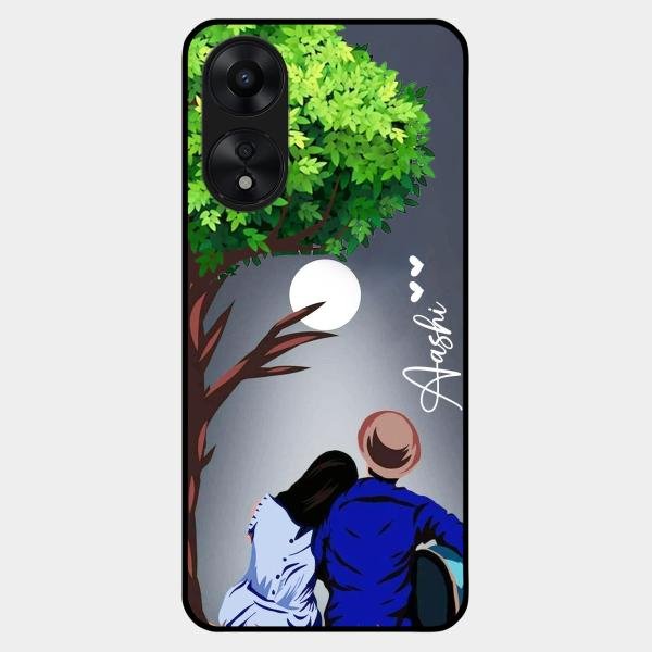 couple glass case cover v2 for Oppo A78 5G