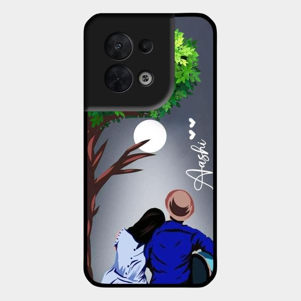 couple glass case cover v2 for Oppo Reno 8 5G