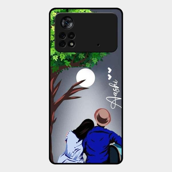 couple glass case cover v2 for Poco X4 Pro 5G