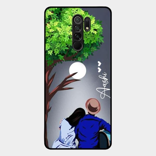couple glass case cover v2 for Redmi 9 Prime
