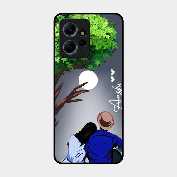 couple glass case cover v2 for Redmi Note 12 4G