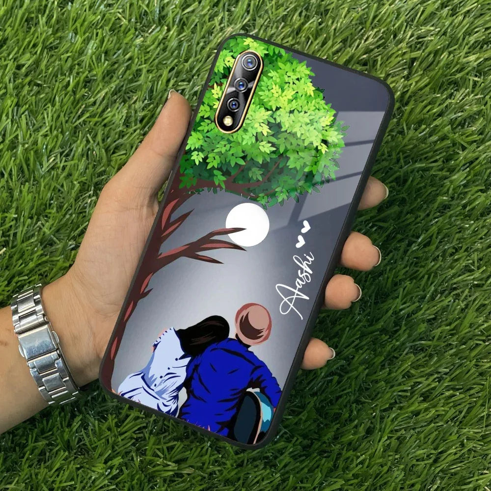 Couple Glass Case Cover For Vivo - ShopOnCliQ