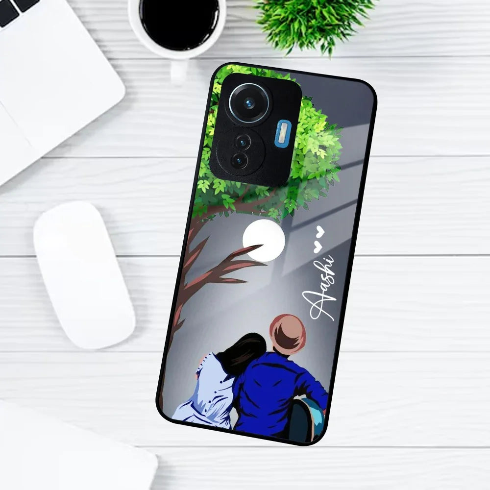 Couple Glass Case Cover For Vivo - ShopOnCliQ