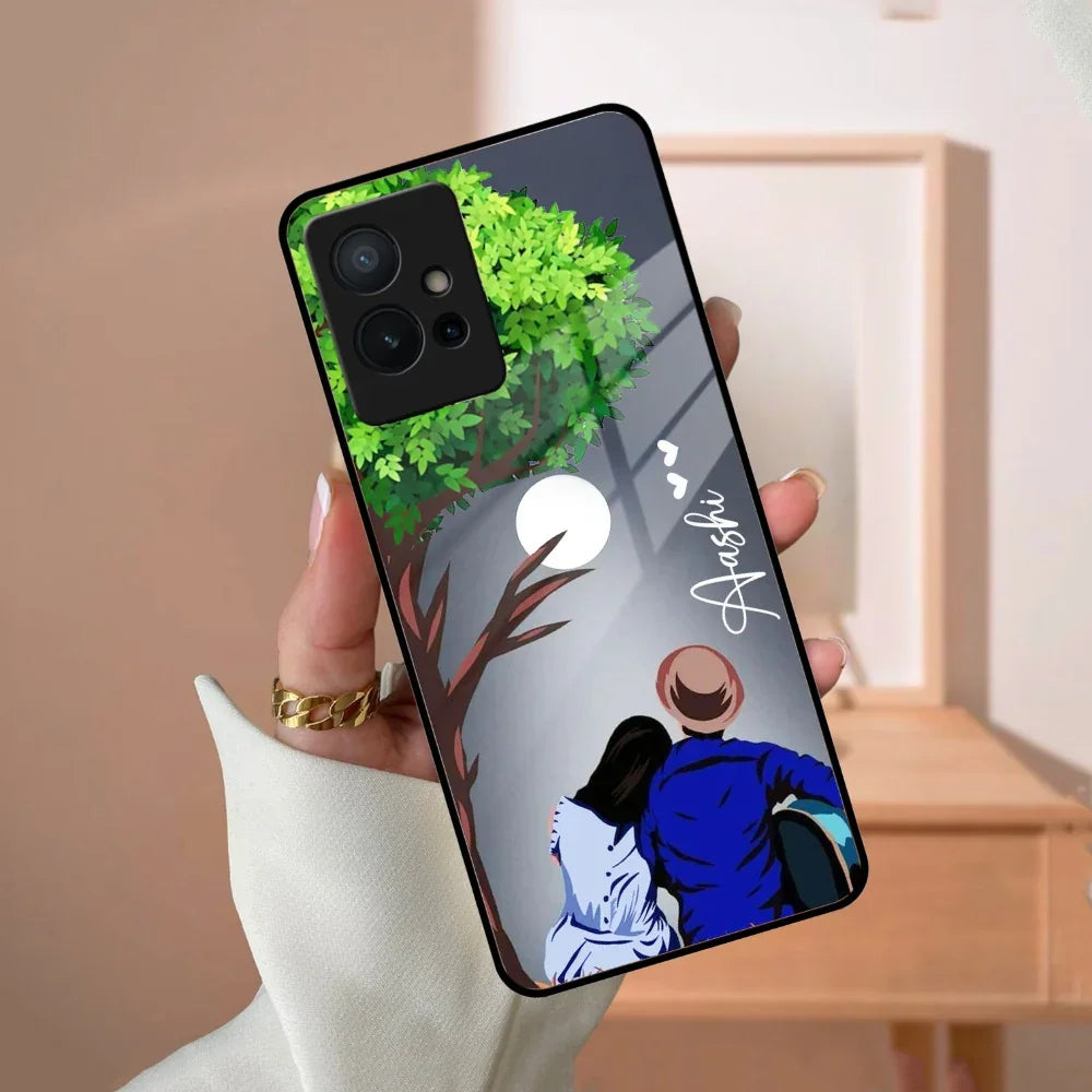 Couple Glass Case Cover For Vivo - ShopOnCliQ