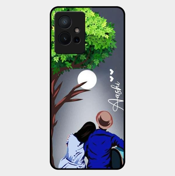 couple glass case cover v2 for Vivo T1 5G