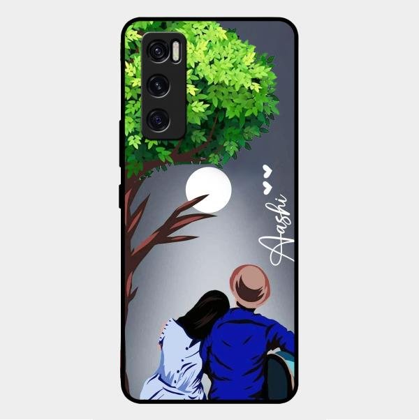 couple glass case cover v2 for Vivo V20 Se