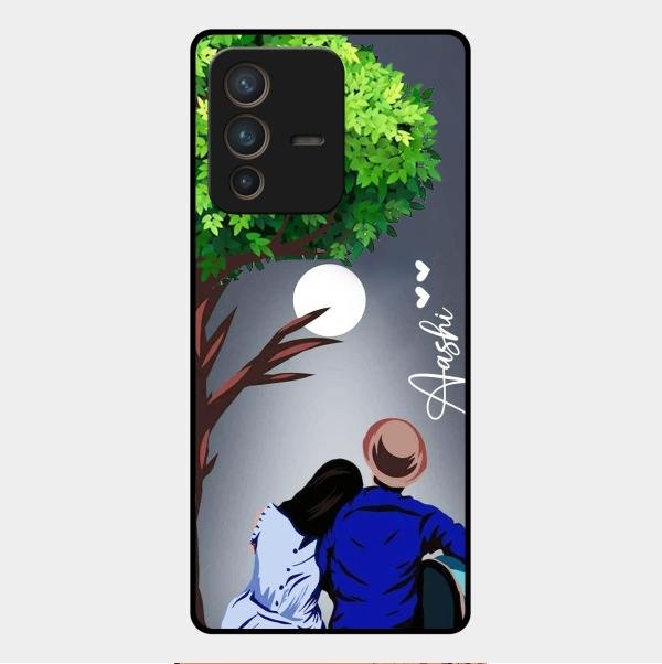 couple glass case cover v2 for Vivo V23 Pro 5G