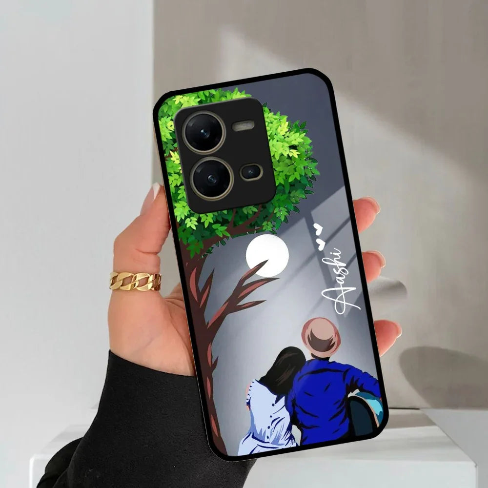 Couple Glass Case Cover For Vivo - ShopOnCliQ
