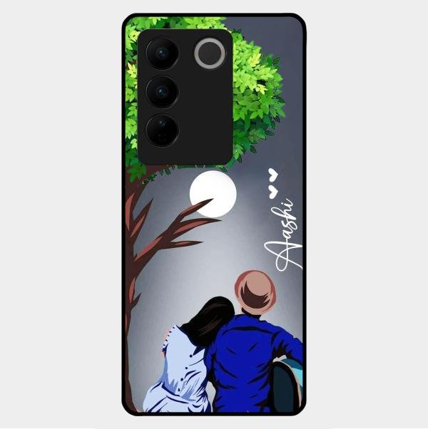 couple glass case cover v2 for Vivo V27 5G