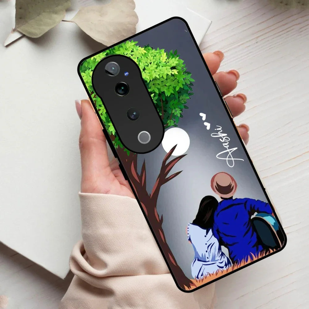 Couple Glass Case Cover For Vivo - ShopOnCliQ