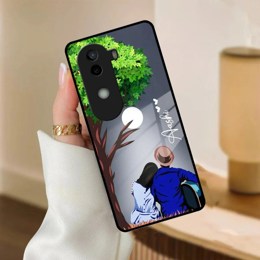 Couple Glass Case Cover For iQOO - ShopOnCliQ