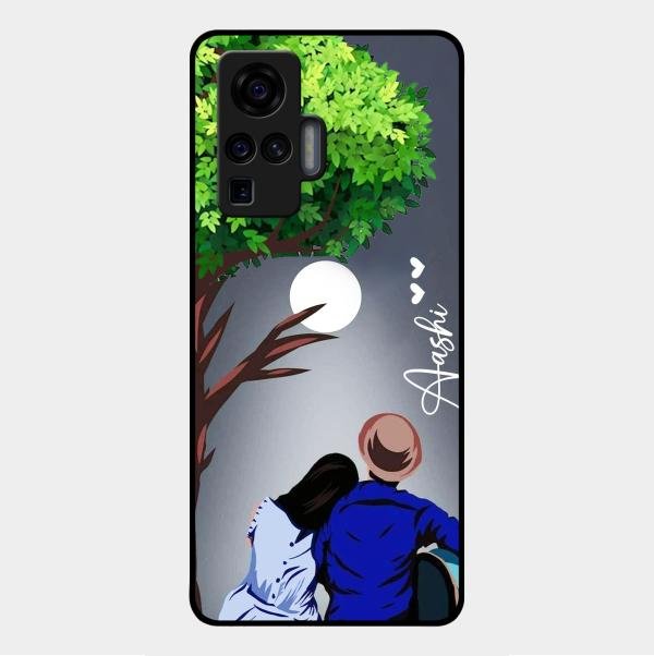 couple glass case cover v2 for Vivo X50 Pro 5G