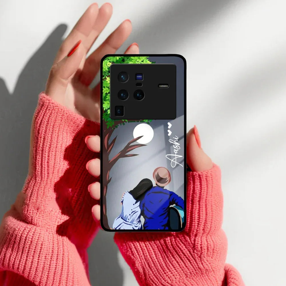 Couple Glass Case Cover For Vivo - ShopOnCliQ