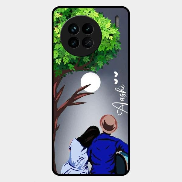 couple glass case cover v2 for Vivo X90 5G