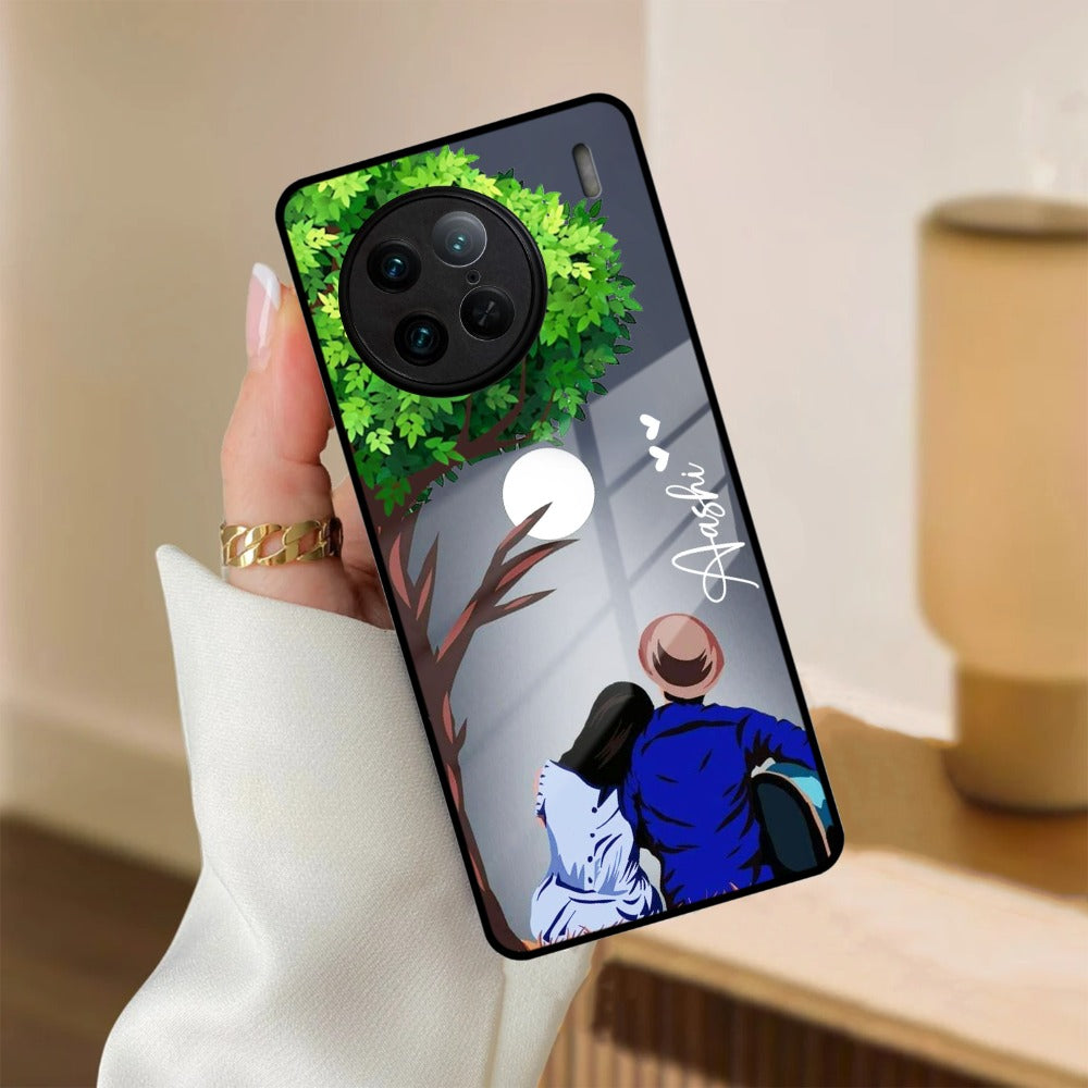 Couple Glass Case Cover For Vivo