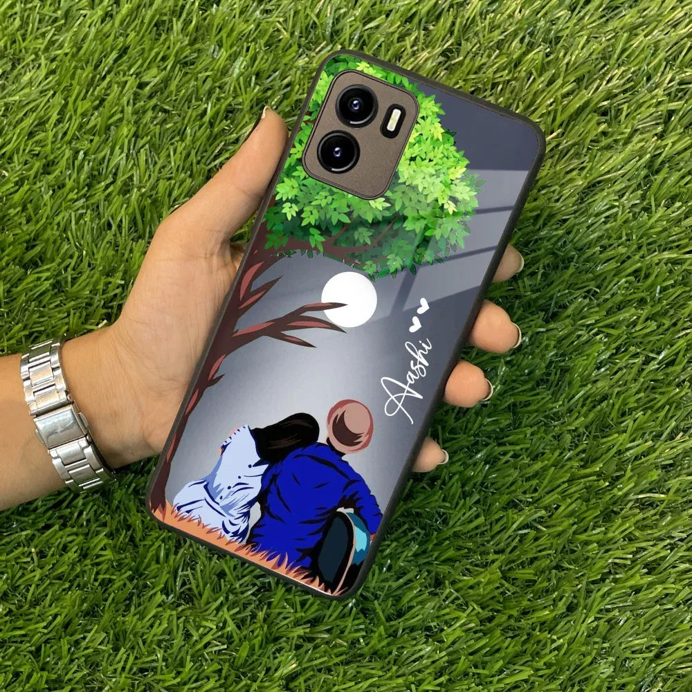 Couple Glass Case Cover For Vivo - ShopOnCliQ