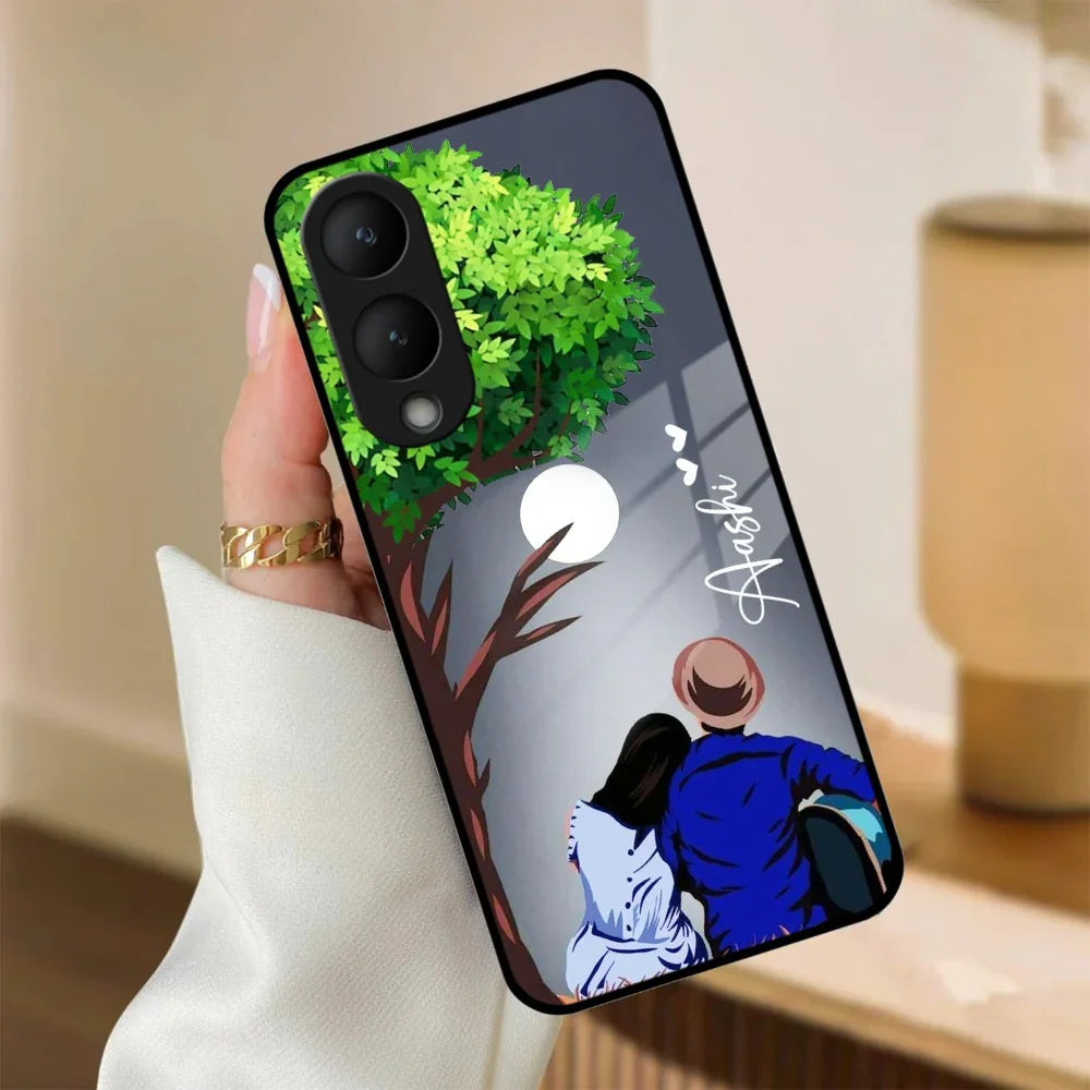 Couple Glass Case Cover For Vivo - ShopOnCliQ