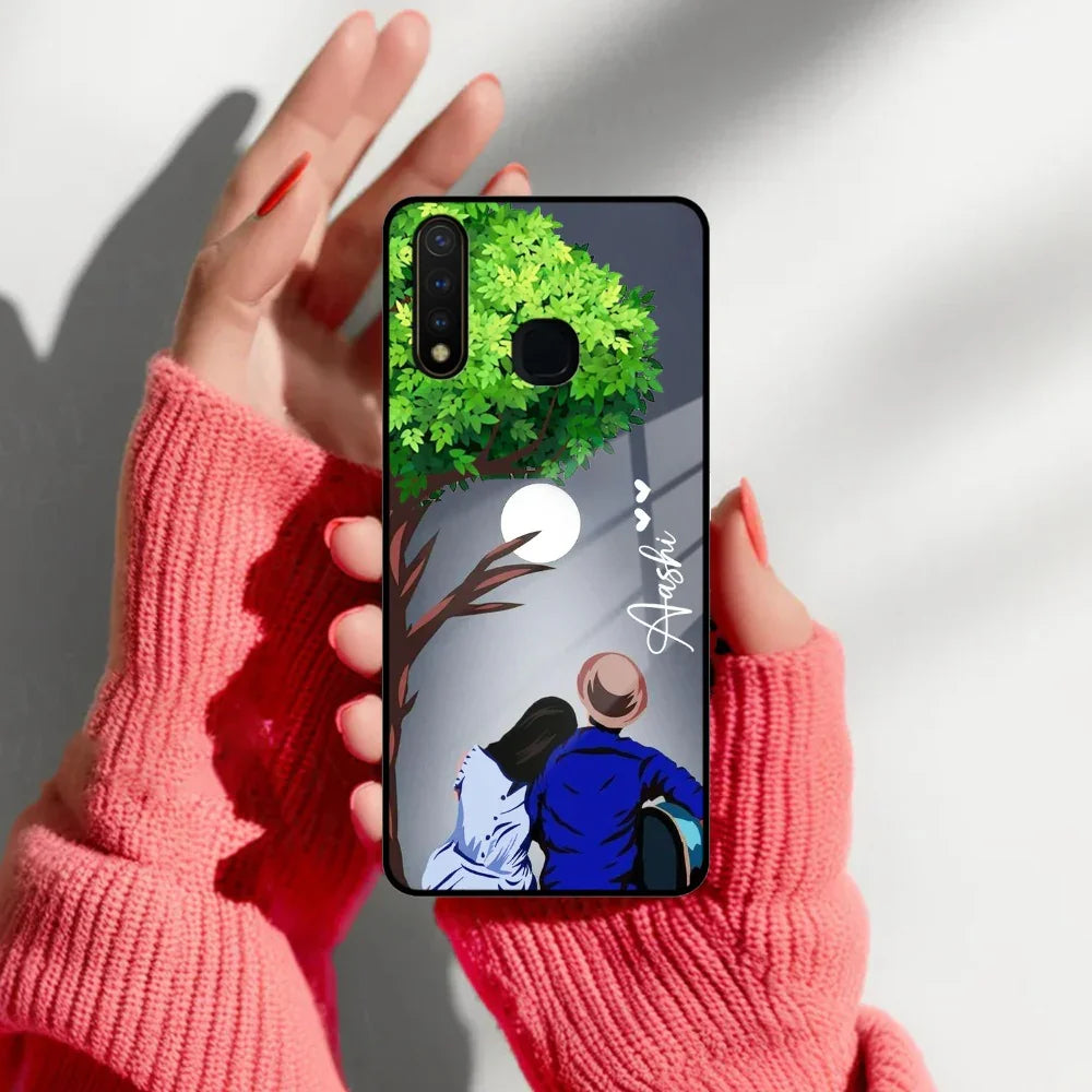 Couple Glass Case Cover For Vivo - ShopOnCliQ
