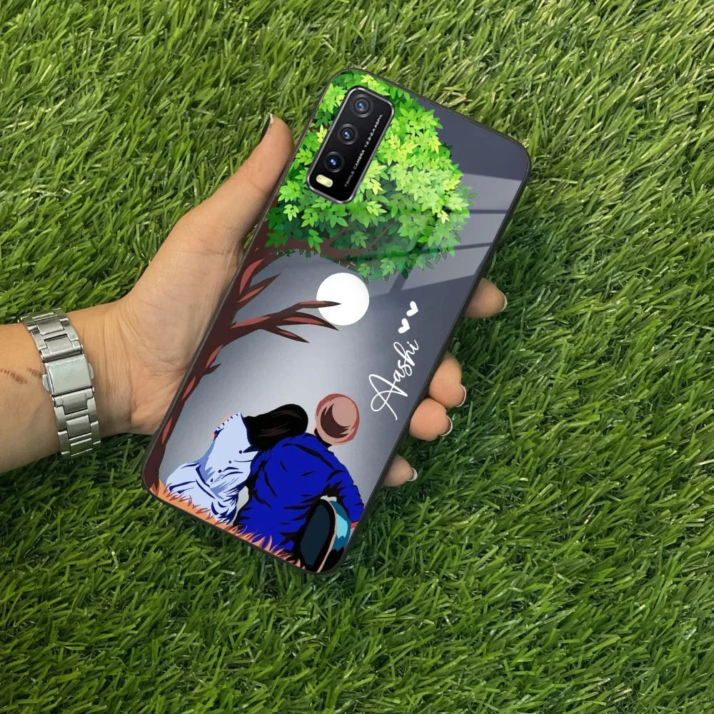 Couple Glass Case Cover For Vivo - ShopOnCliQ