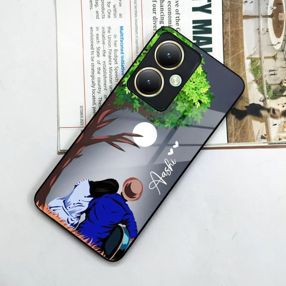 Couple Glass Case Cover For Vivo - ShopOnCliQ