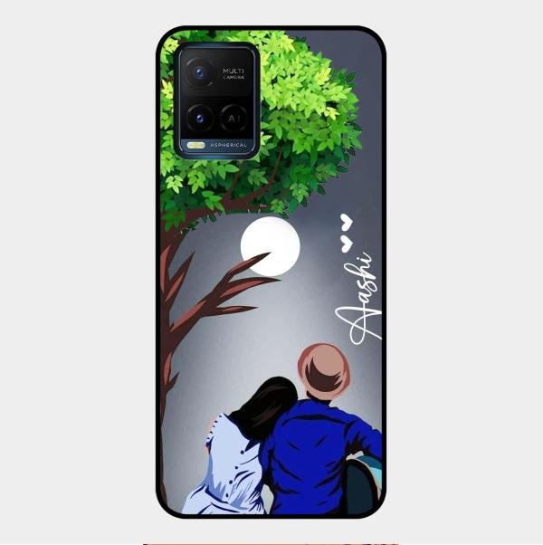 couple glass case cover v2 for Vivo Y33S